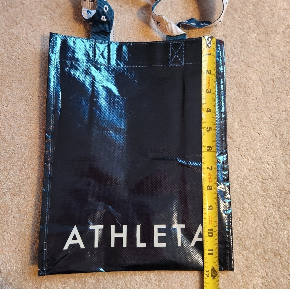 Athleta, Lululemon, Brand Bar Tote Bag Bundle - Metallic Blue, Red & Cream - Picture 7 of 7